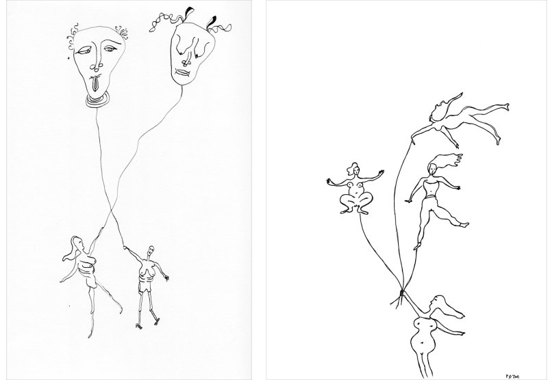 Les ballons I La femme en bouquet